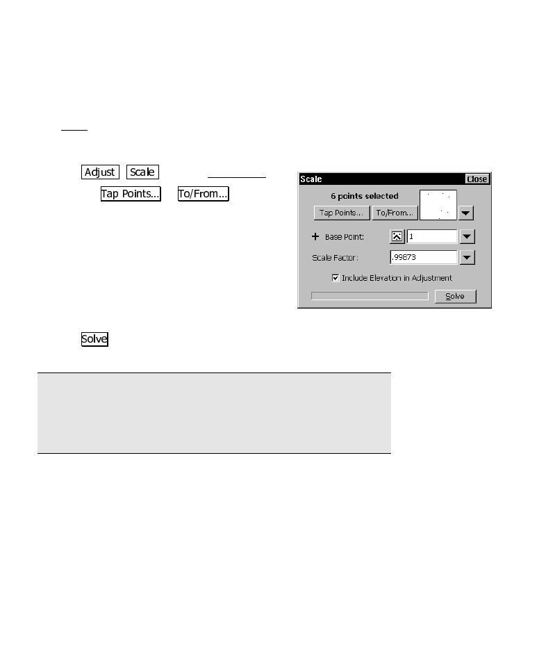 Scale adjustment | Spectra Precision Survey Pro CE v3.6 User Manual User Manual | Page 144 / 407