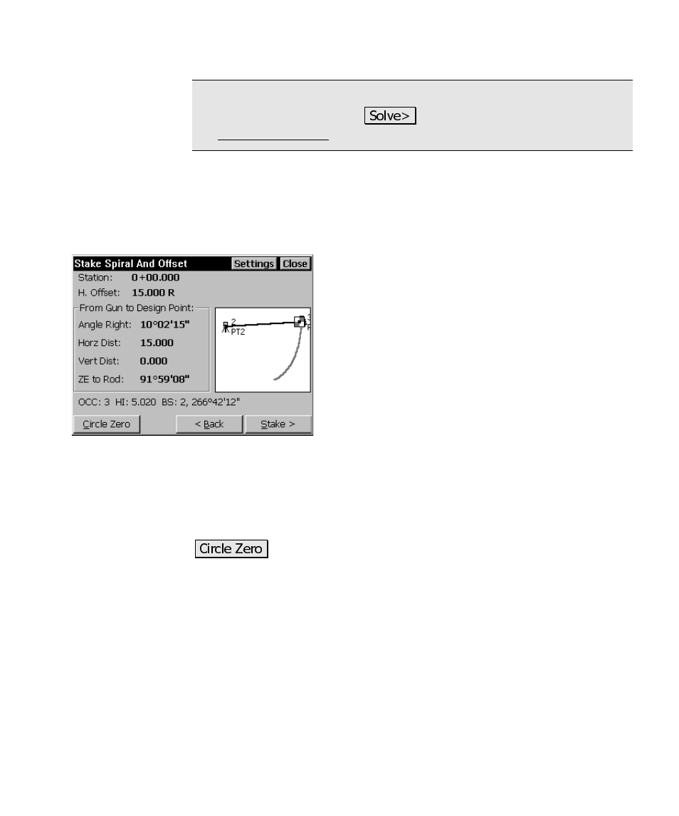 Stake spiral and offset – screen three | Spectra Precision Survey Pro CE v3.6 User Manual User Manual | Page 294 / 407