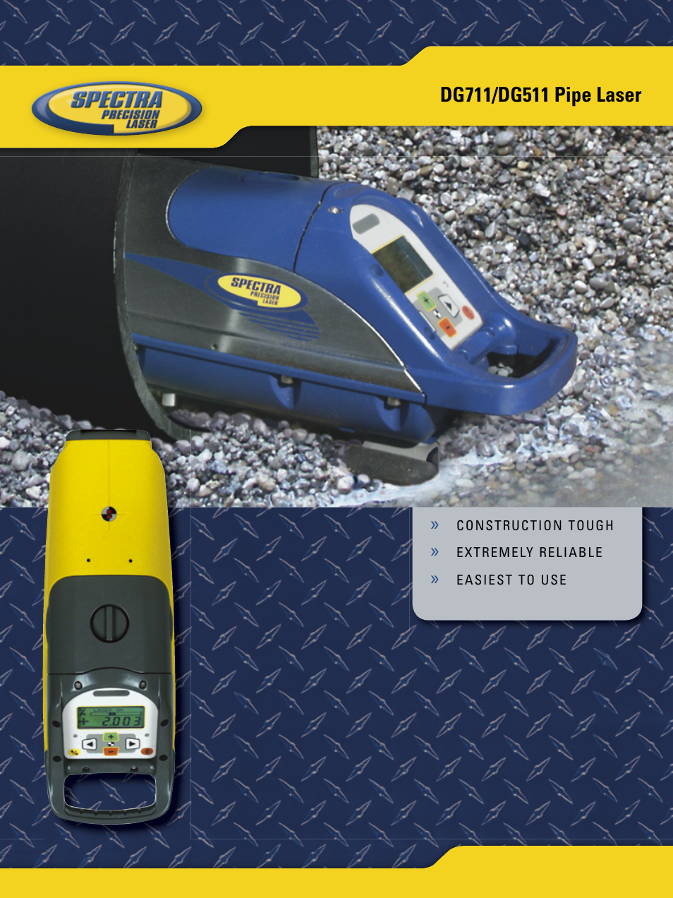 Spectra Precision DG511 Underground Laser User Manual | 6 pages