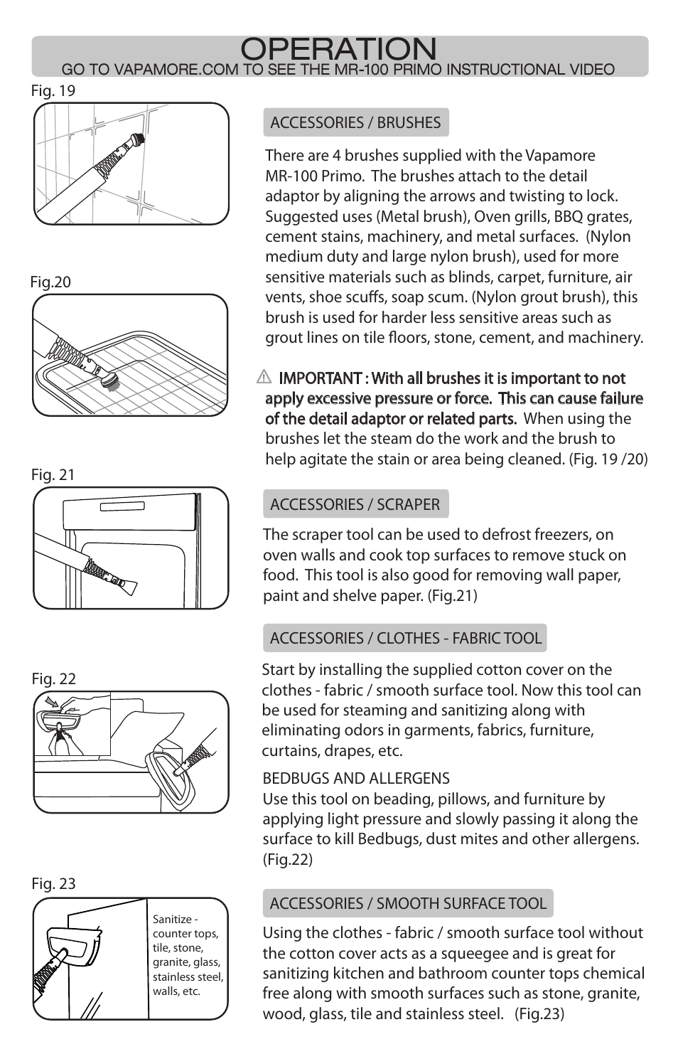 Operation | Vapamore MR-100 Primo User Manual | Page 8 / 14