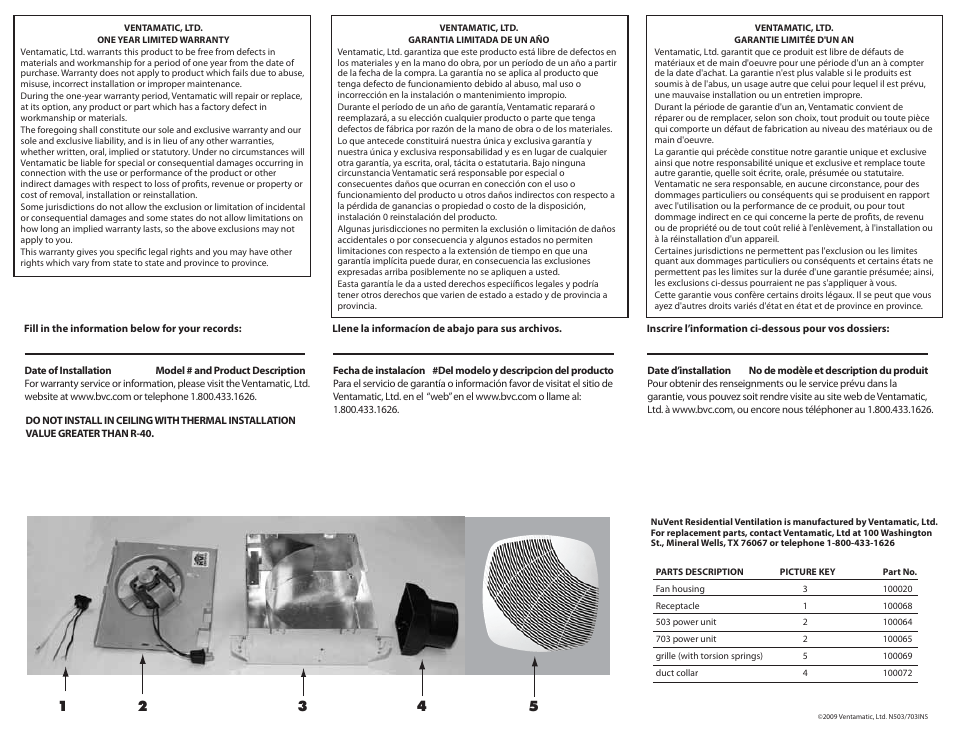 703 p4 | Ventamatic CF Series User Manual | Page 4 / 4