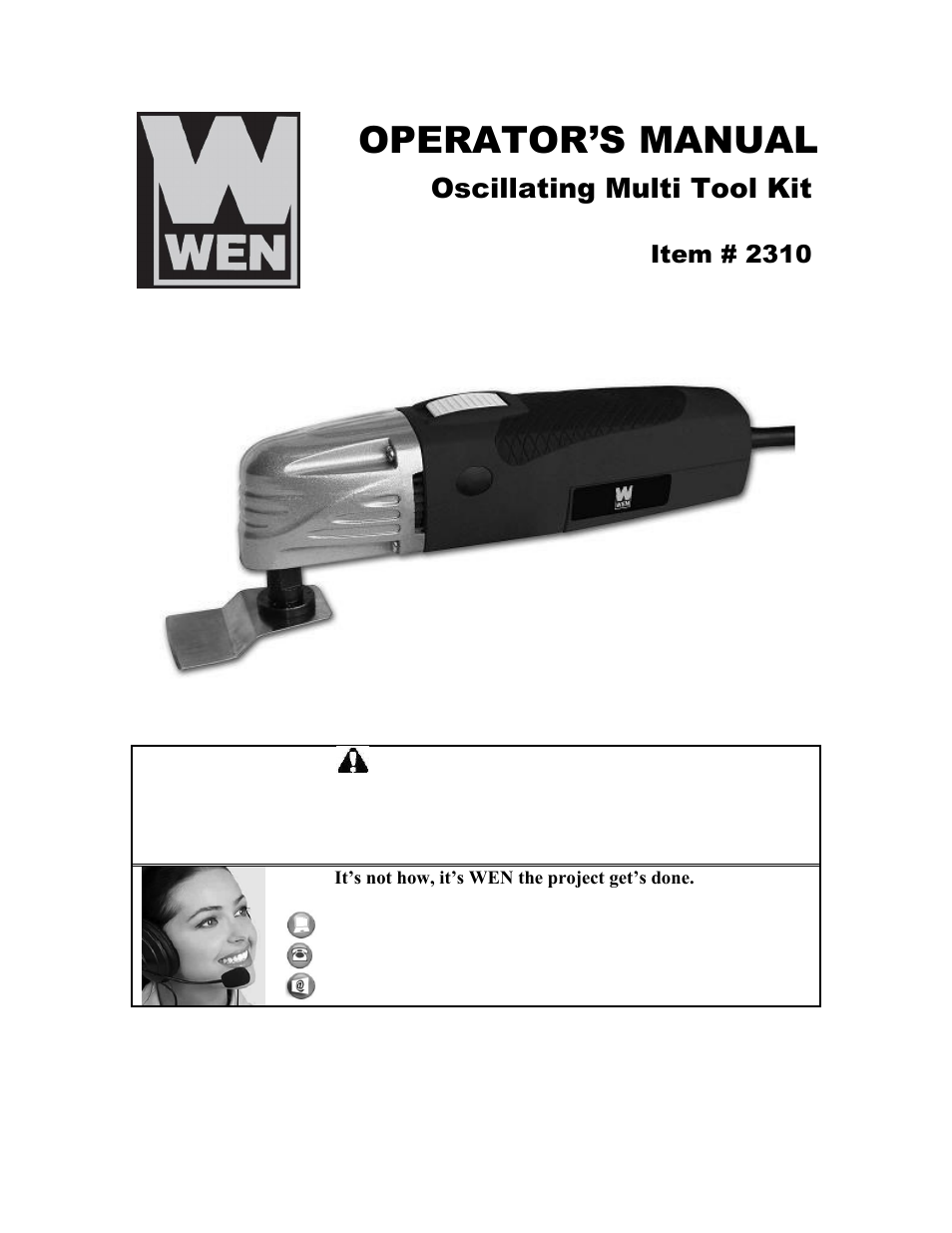 WEN 2310 Oscillating Multi-Tool Kit User Manual | 15 pages