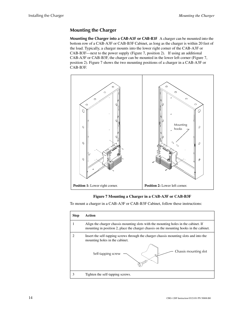 Mounting the charger | Fire-Lite CHG-120F Battery Charger User Manual | Page 14 / 28