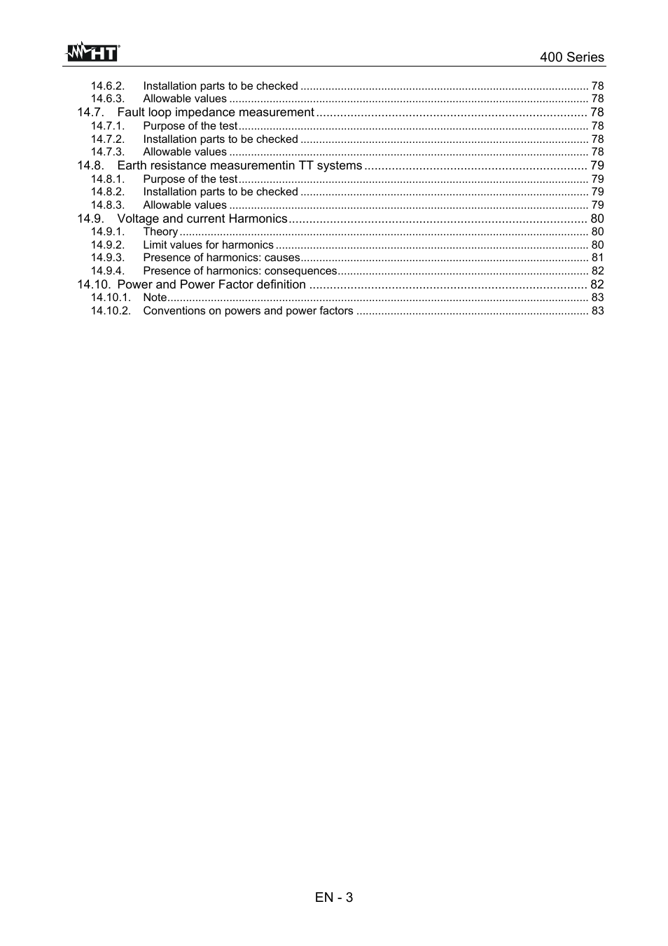 HT instruments SPEED418 User Manual | Page 4 / 88