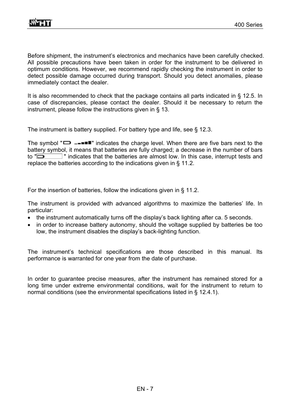 HT instruments SPEED418 User Manual | Page 8 / 88