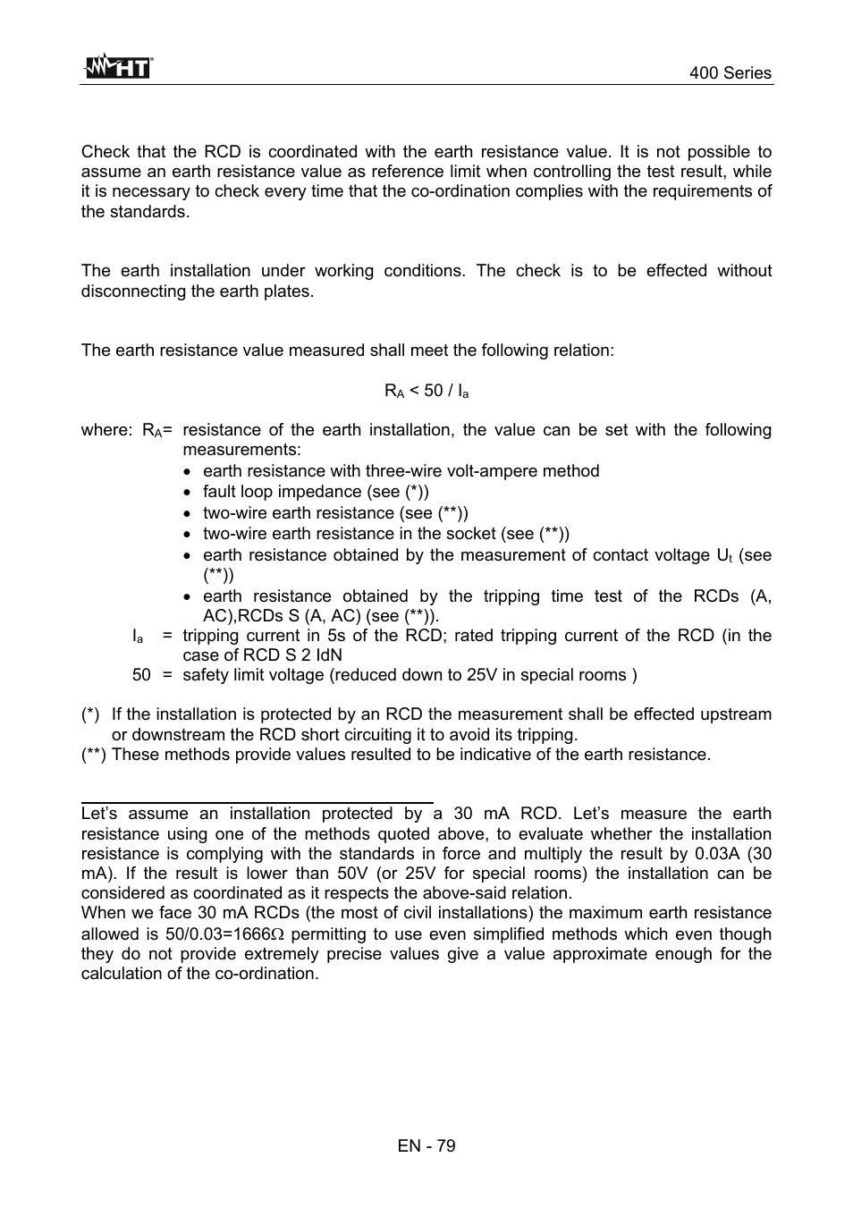 HT instruments SPEED418 User Manual | Page 80 / 88