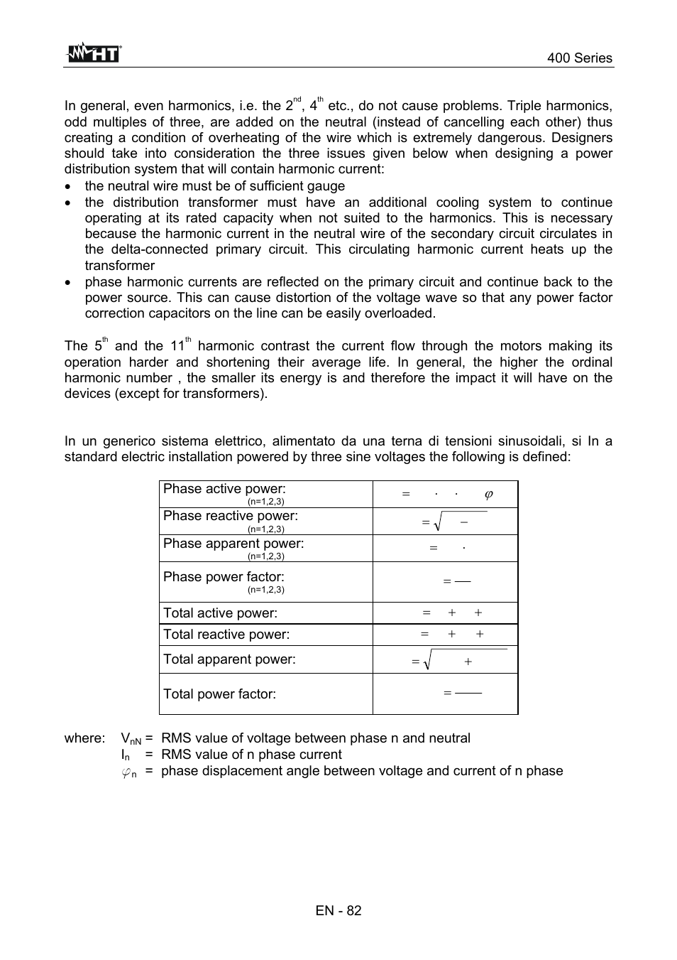 HT instruments SPEED418 User Manual | Page 83 / 88