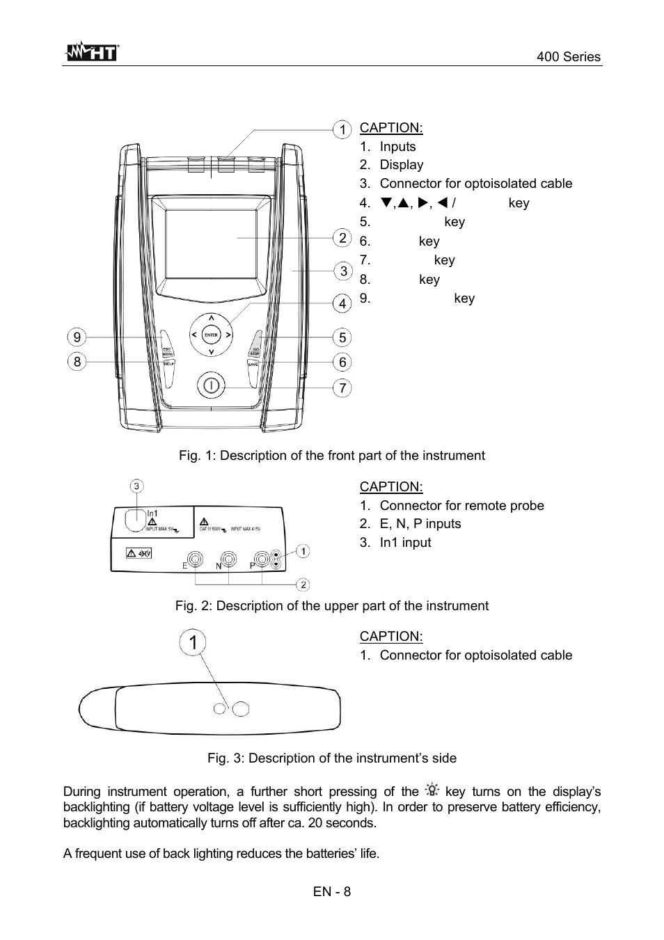 HT instruments SPEED418 User Manual | Page 9 / 88