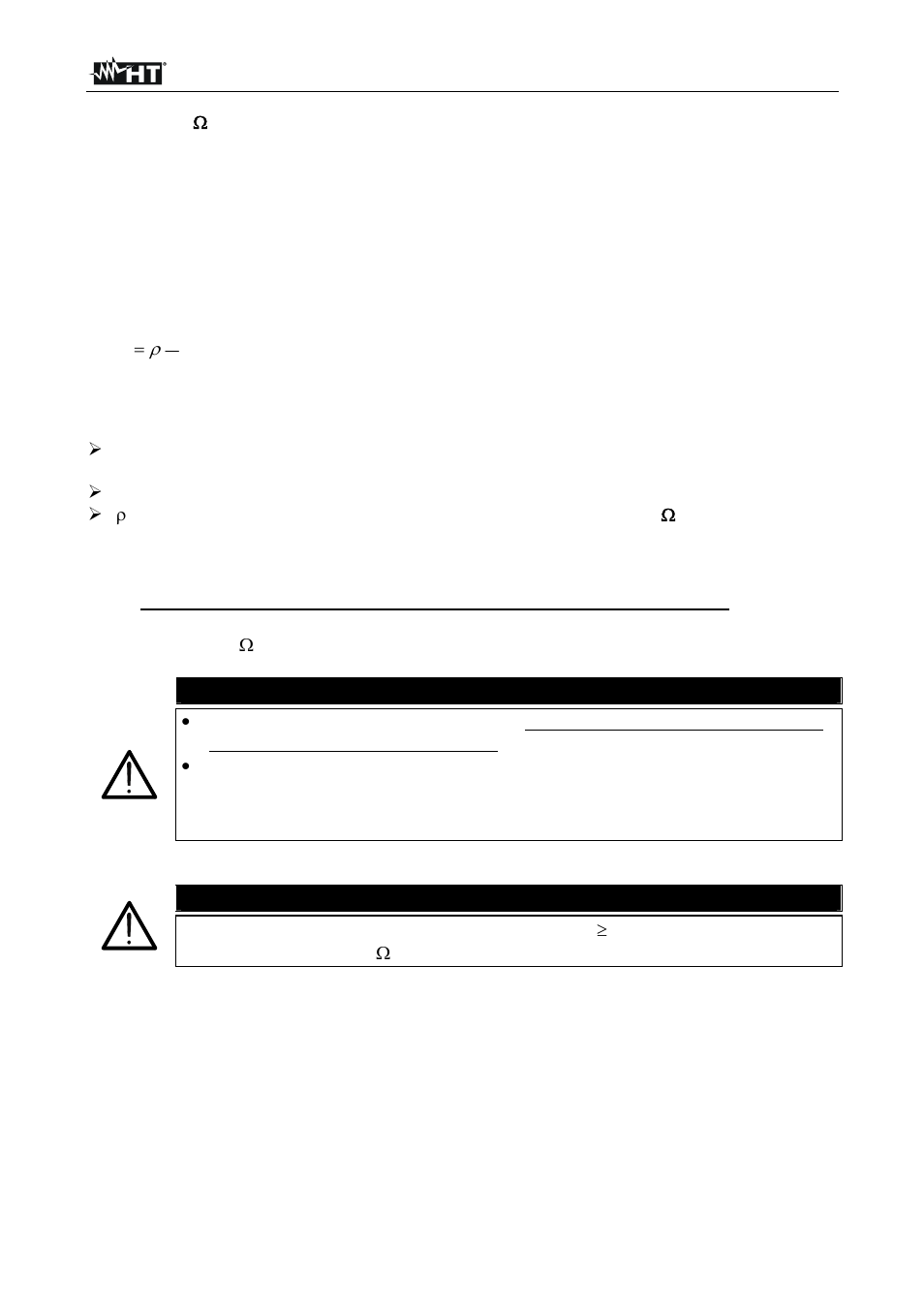 Caution | HT instruments EQUITEST5071 User Manual | Page 19 / 44
