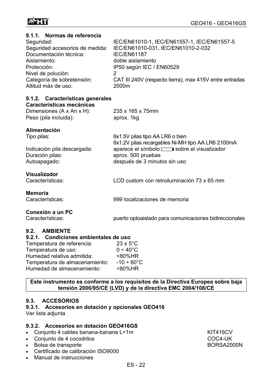 HT instruments GEO416 User Manual | Page 51 / 116