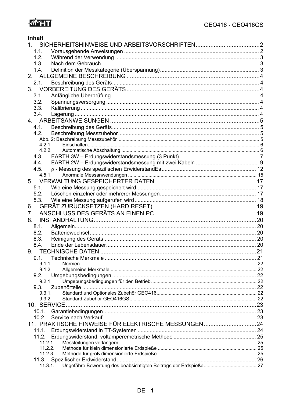 HT instruments GEO416 User Manual | Page 58 / 116