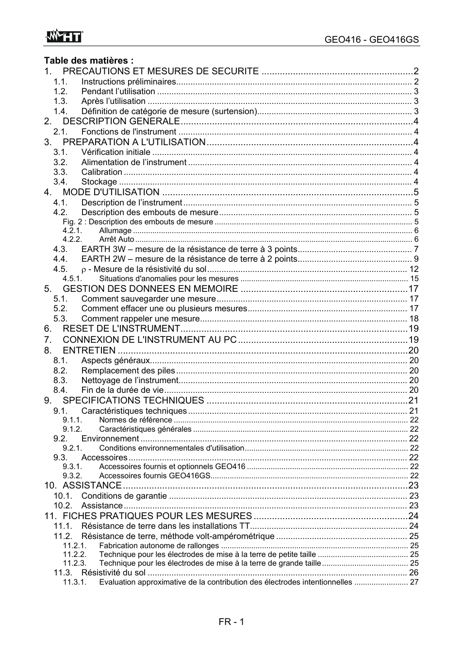 HT instruments GEO416 User Manual | Page 86 / 116