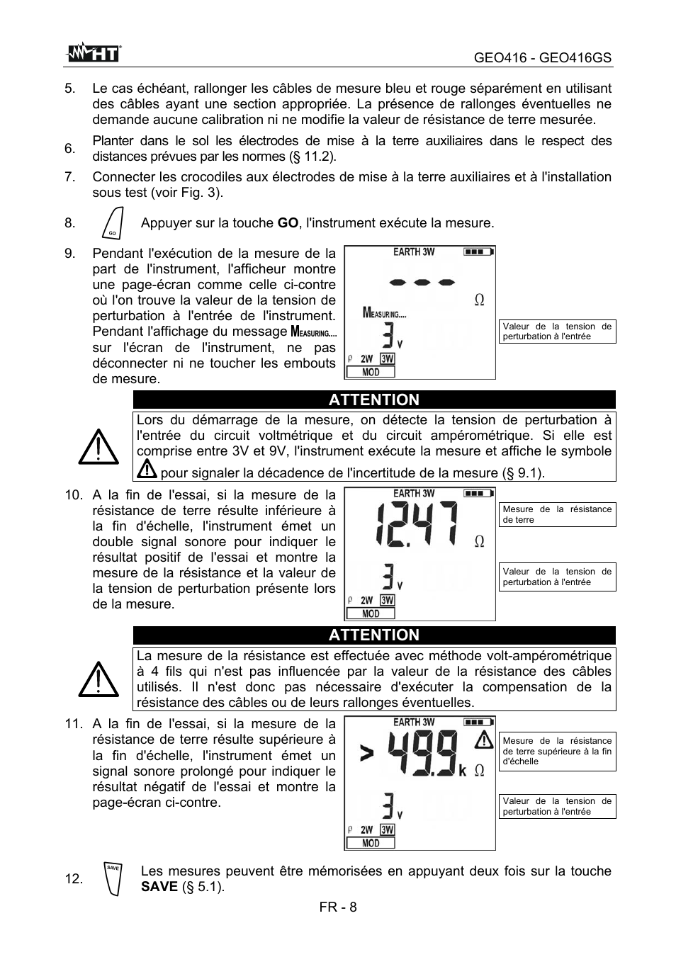 Attention | HT instruments GEO416 User Manual | Page 93 / 116