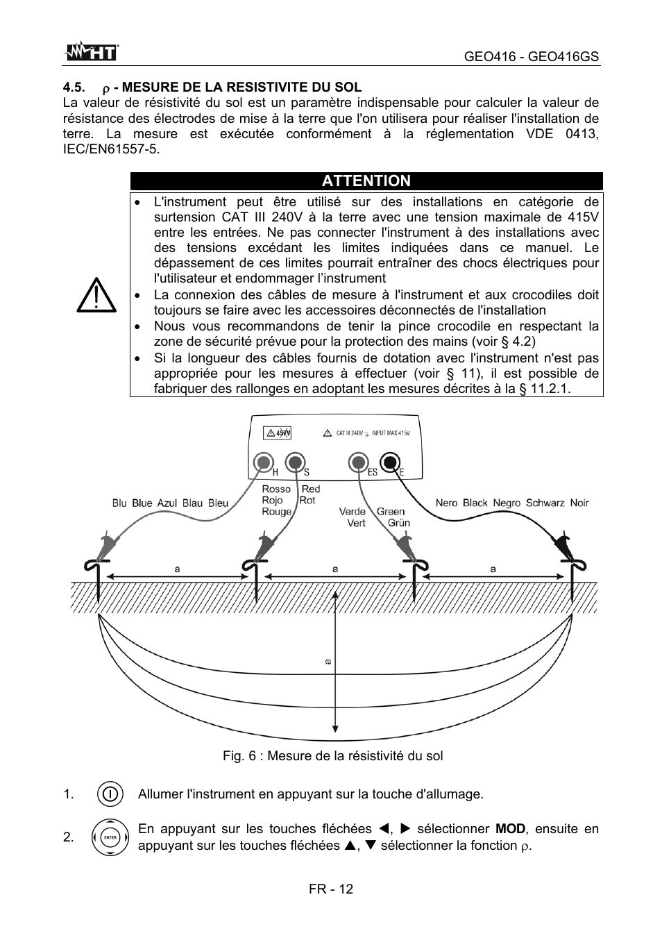 Attention | HT instruments GEO416 User Manual | Page 97 / 116