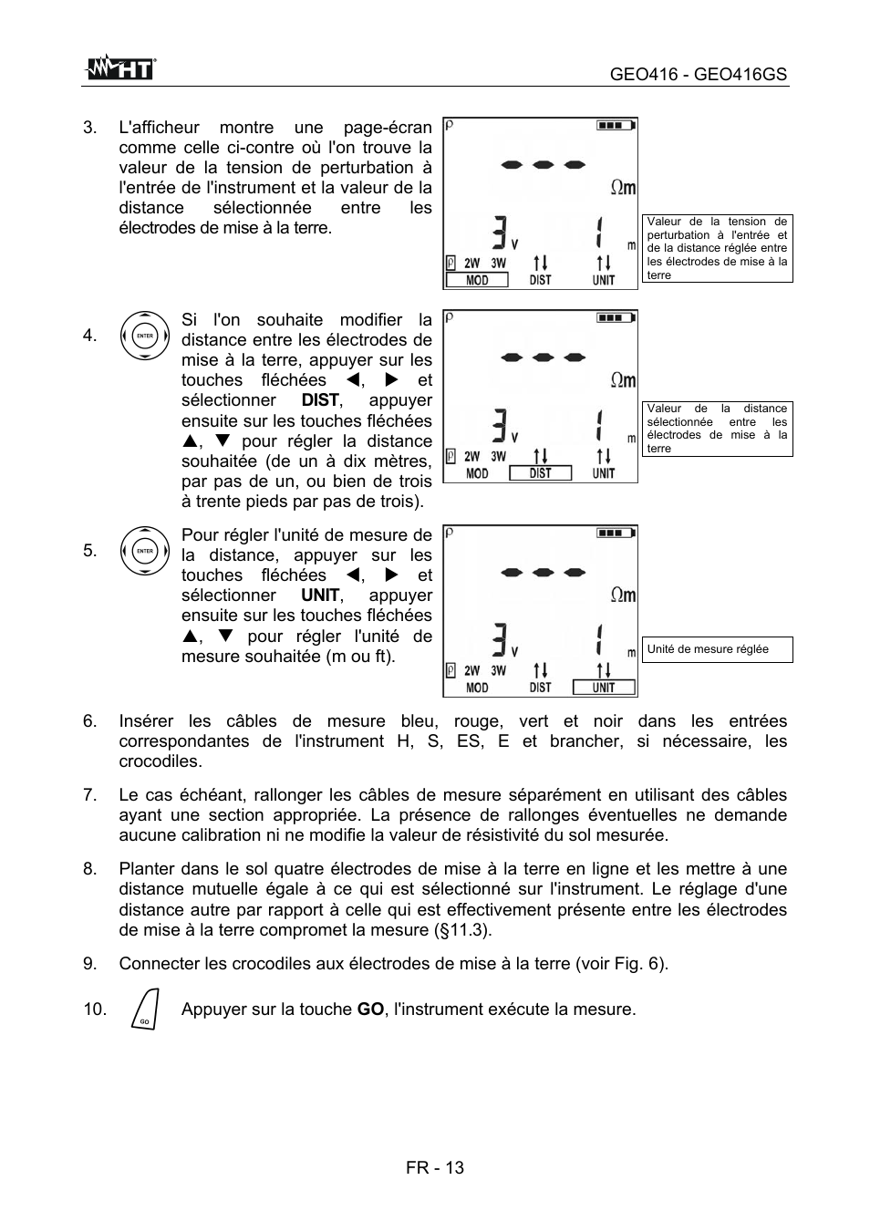 Fr - 13 | HT instruments GEO416 User Manual | Page 98 / 116