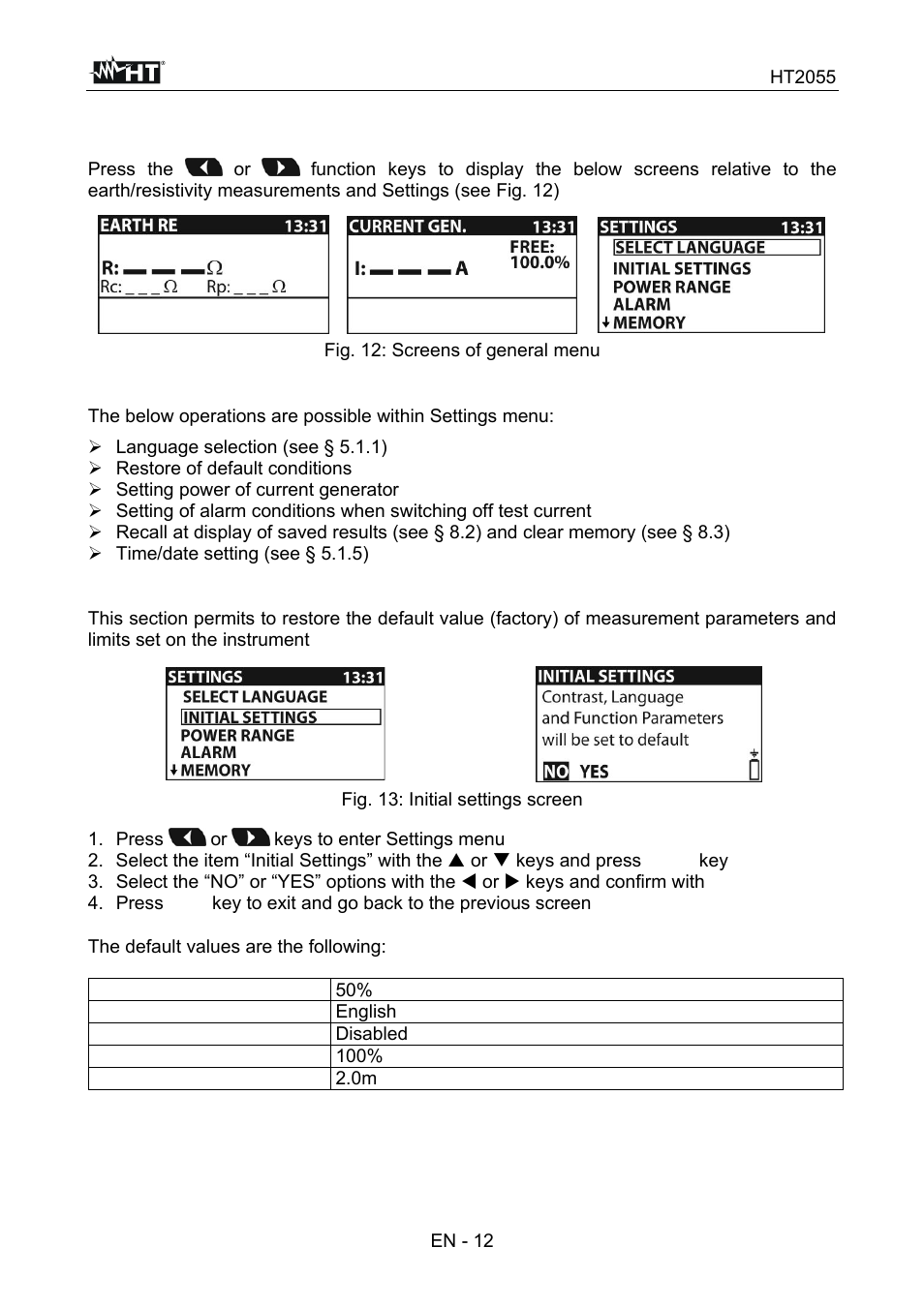 HT instruments HT7051 User Manual | Page 13 / 35