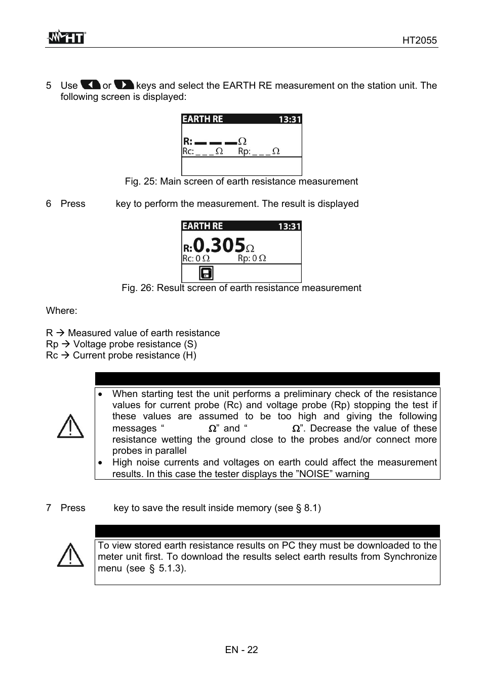 Caution | HT instruments HT7051 User Manual | Page 23 / 35