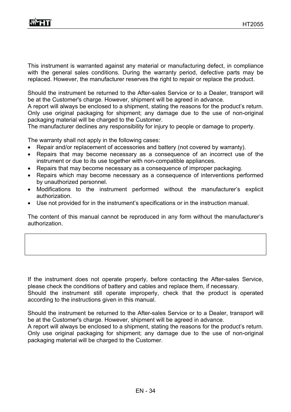 HT instruments HT7051 User Manual | Page 35 / 35
