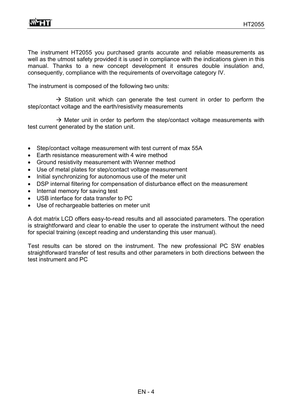 HT instruments HT7051 User Manual | Page 5 / 35