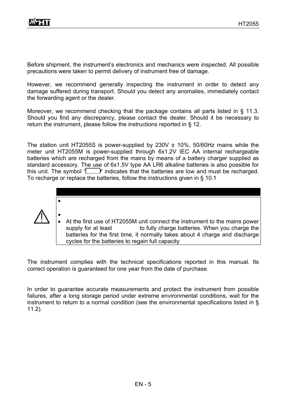 HT instruments HT7051 User Manual | Page 6 / 35