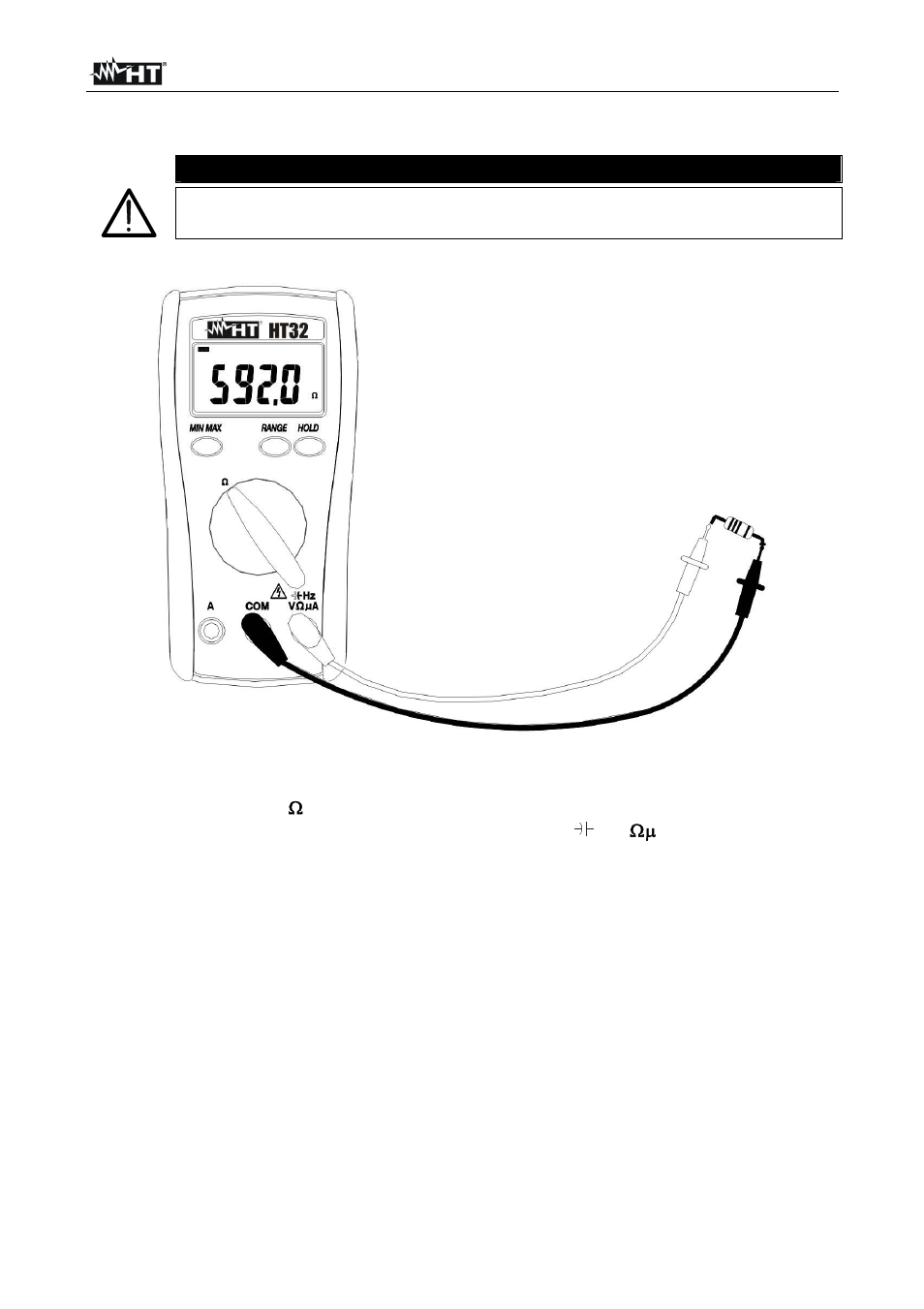 Caution | HT instruments HT32 User Manual | Page 15 / 23