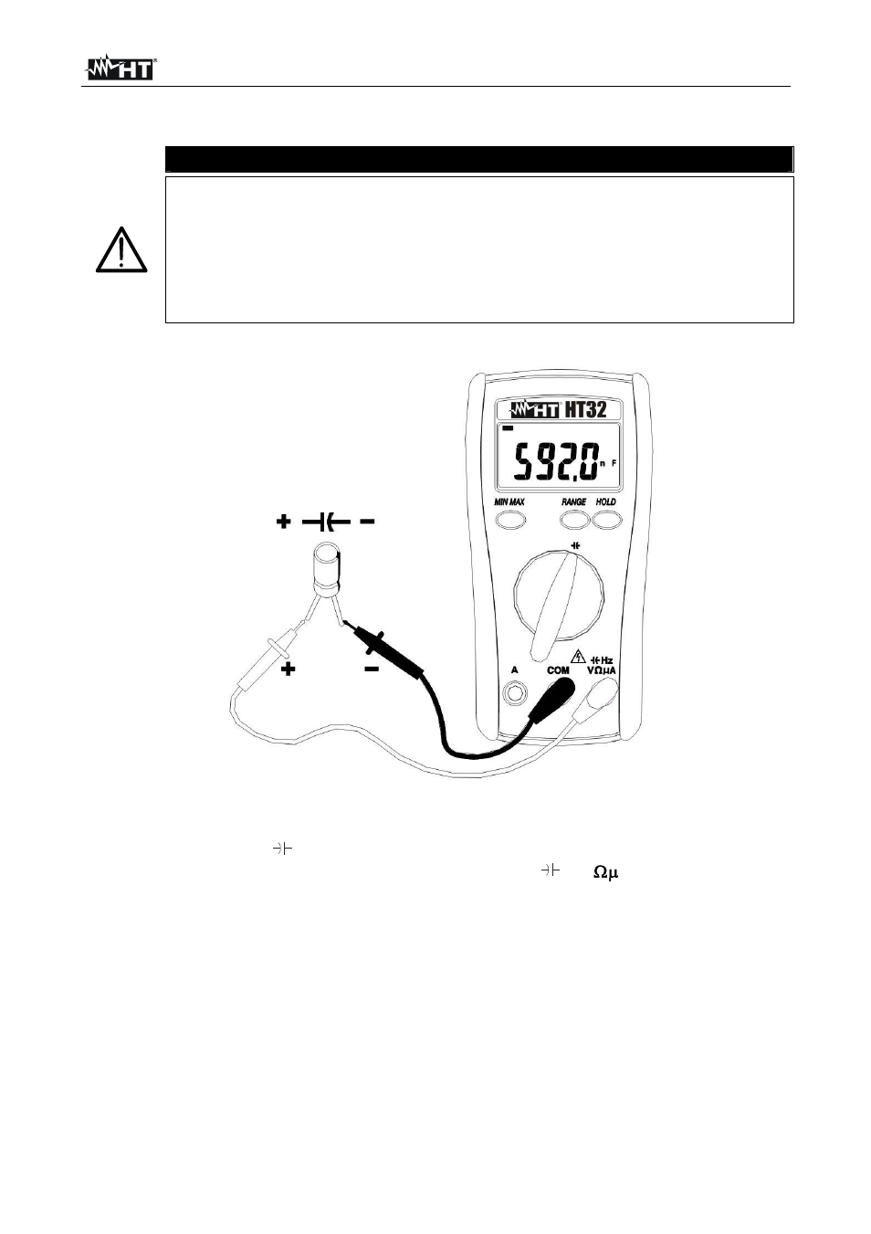 Caution | HT instruments HT32 User Manual | Page 17 / 23