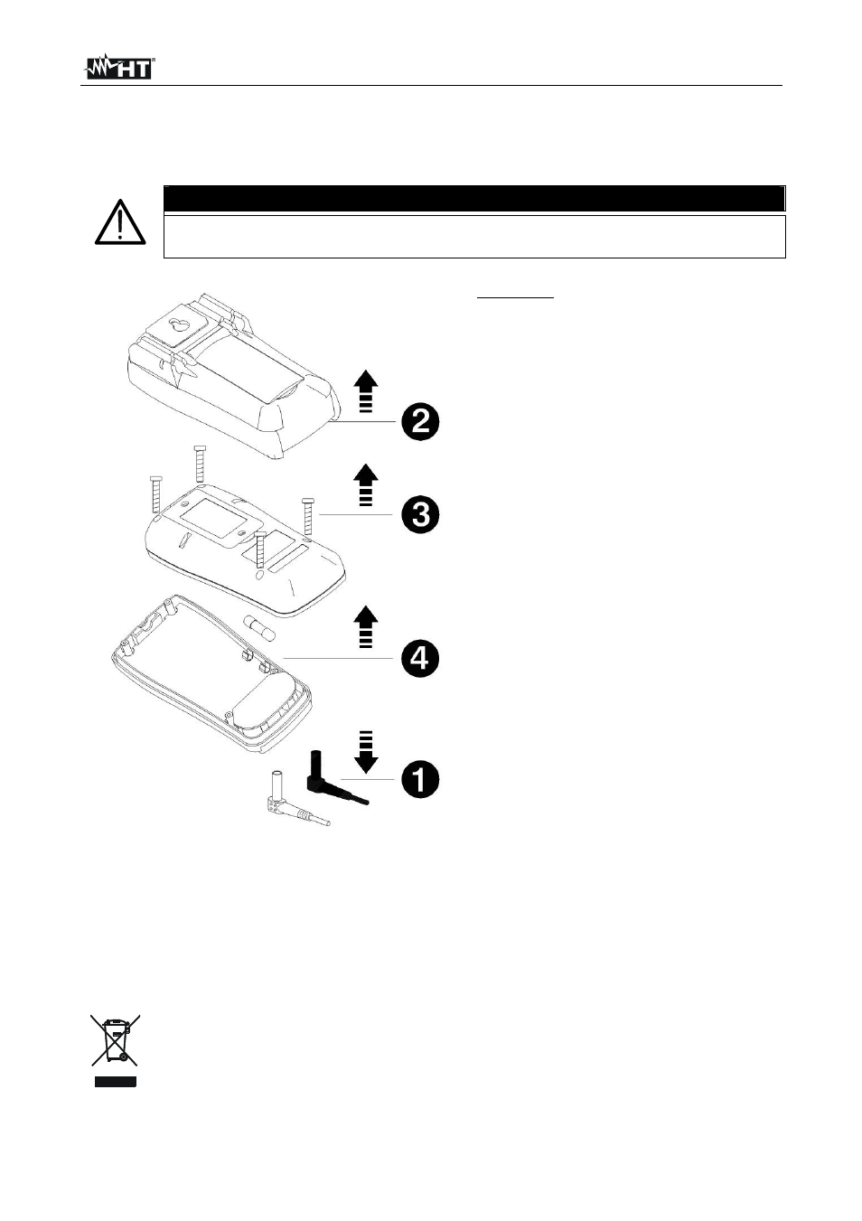 Caution | HT instruments HT32 User Manual | Page 19 / 23