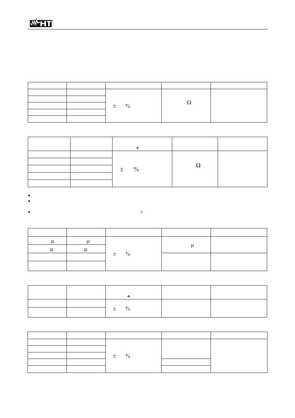 Technical specifications | HT instruments HT32 User Manual | Page 20 / 23