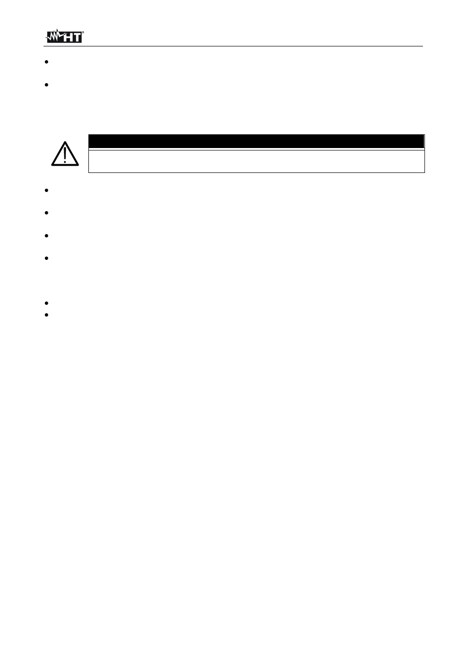 Caution | HT instruments HT32 User Manual | Page 4 / 23