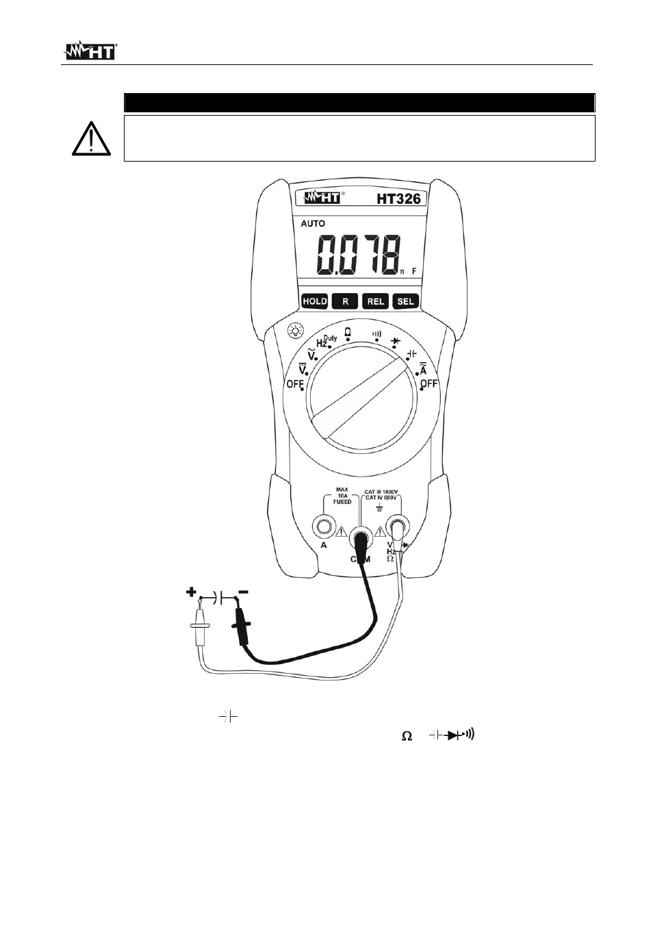 Caution, O . l | HT instruments HT326 User Manual | Page 16 / 21
