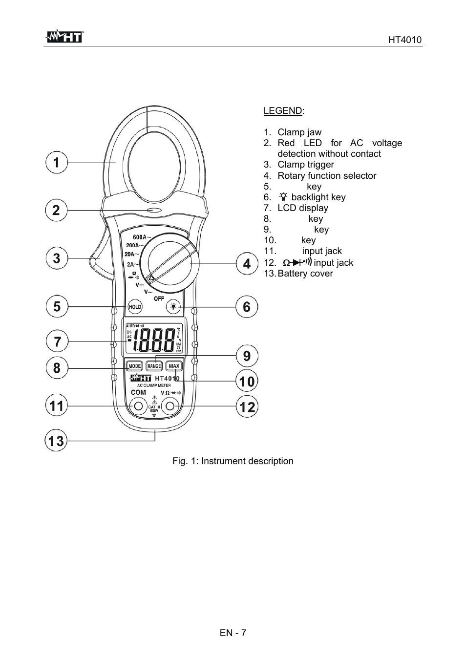 HT instruments HT4010 User Manual | Page 28 / 76