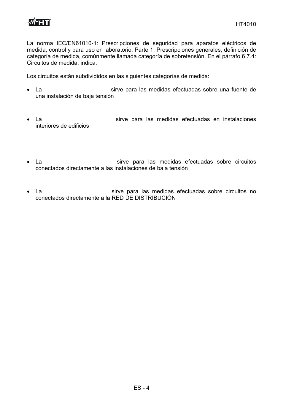 HT instruments HT4010 User Manual | Page 43 / 76