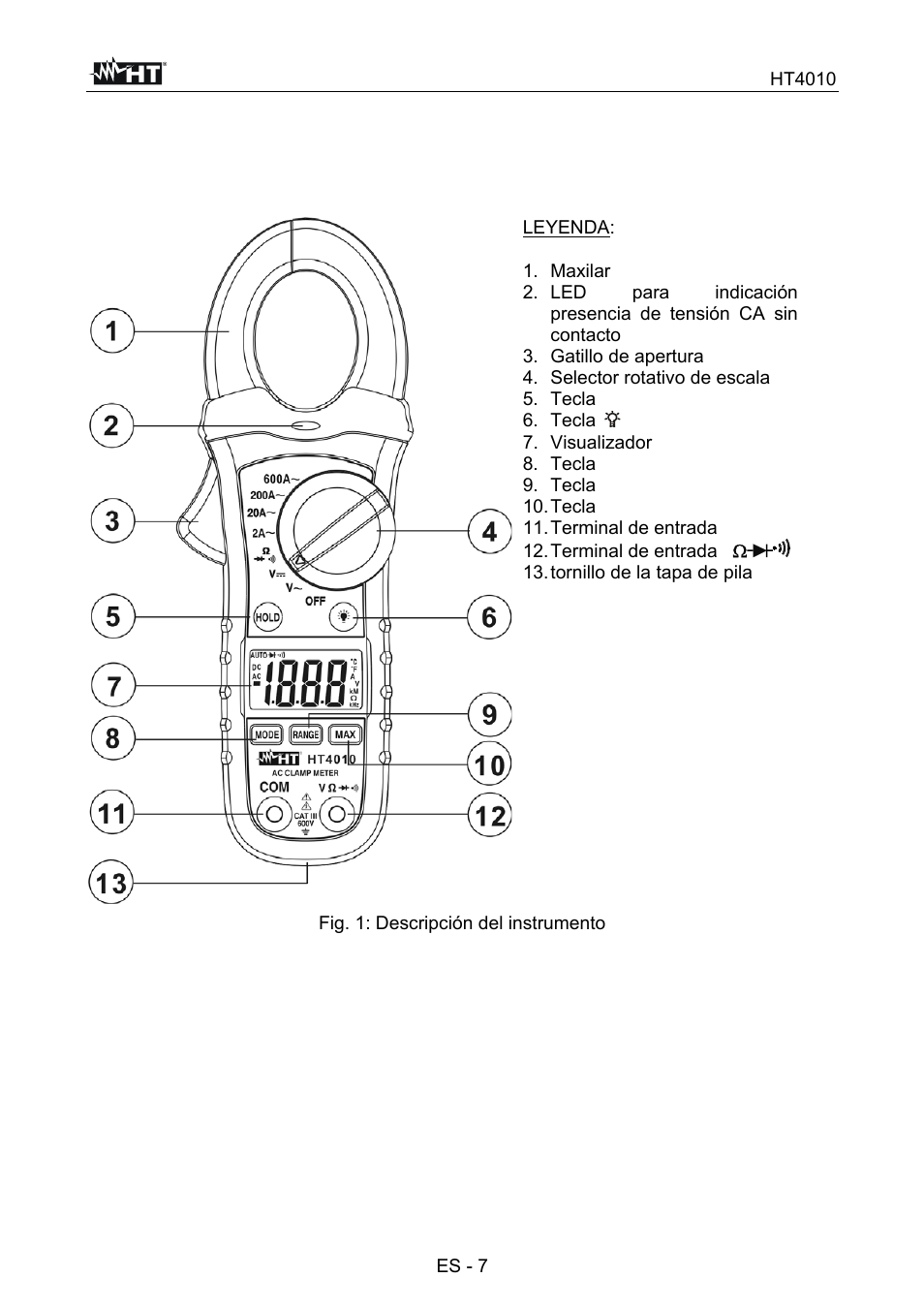 HT instruments HT4010 User Manual | Page 46 / 76