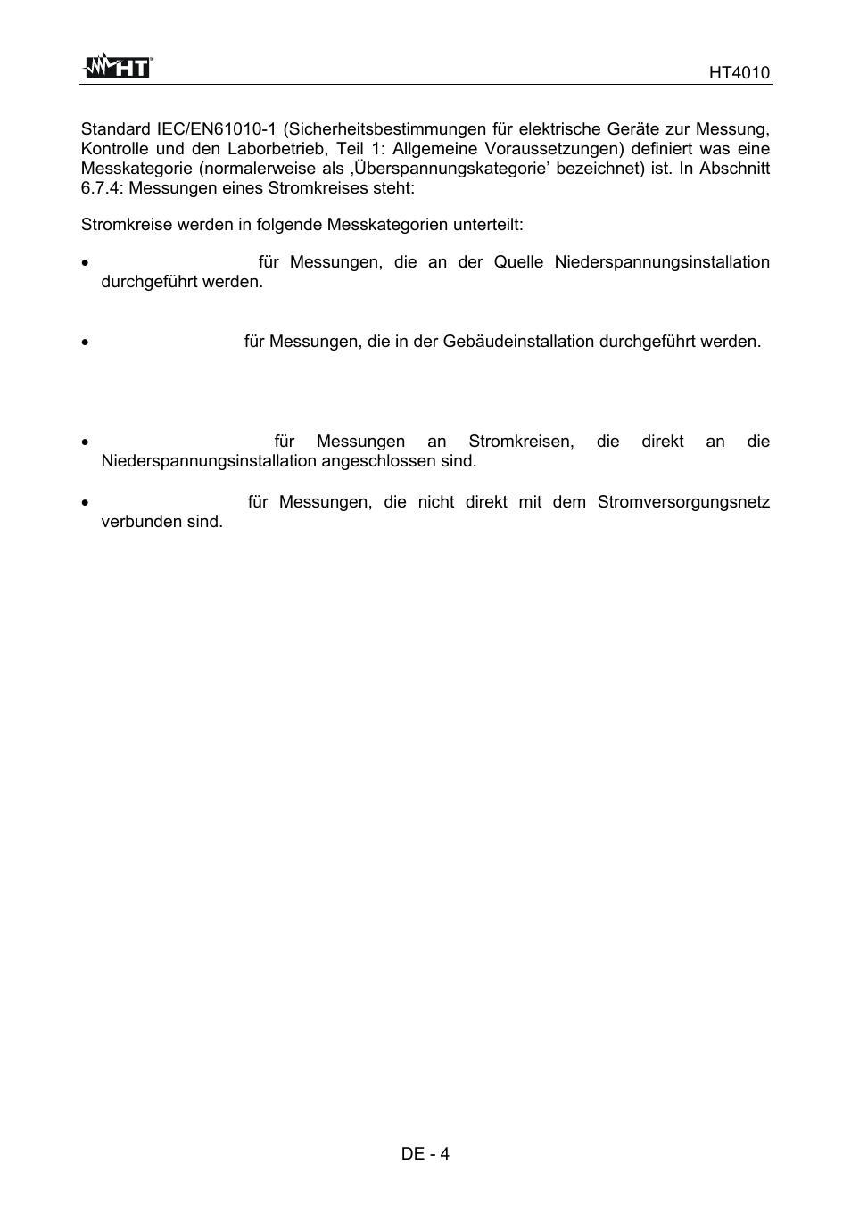 HT instruments HT4010 User Manual | Page 61 / 76