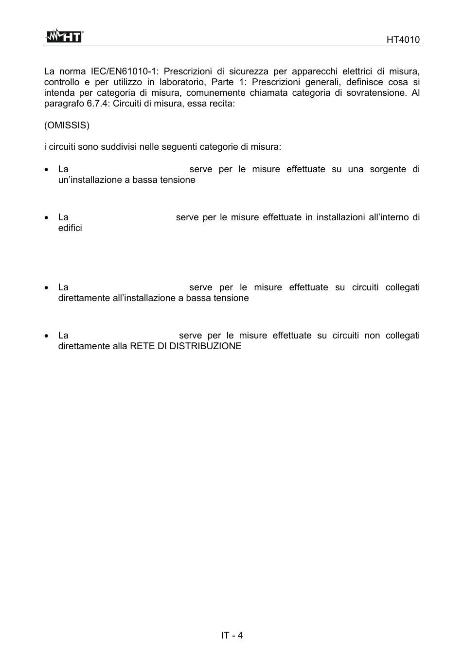 HT instruments HT4010 User Manual | Page 7 / 76