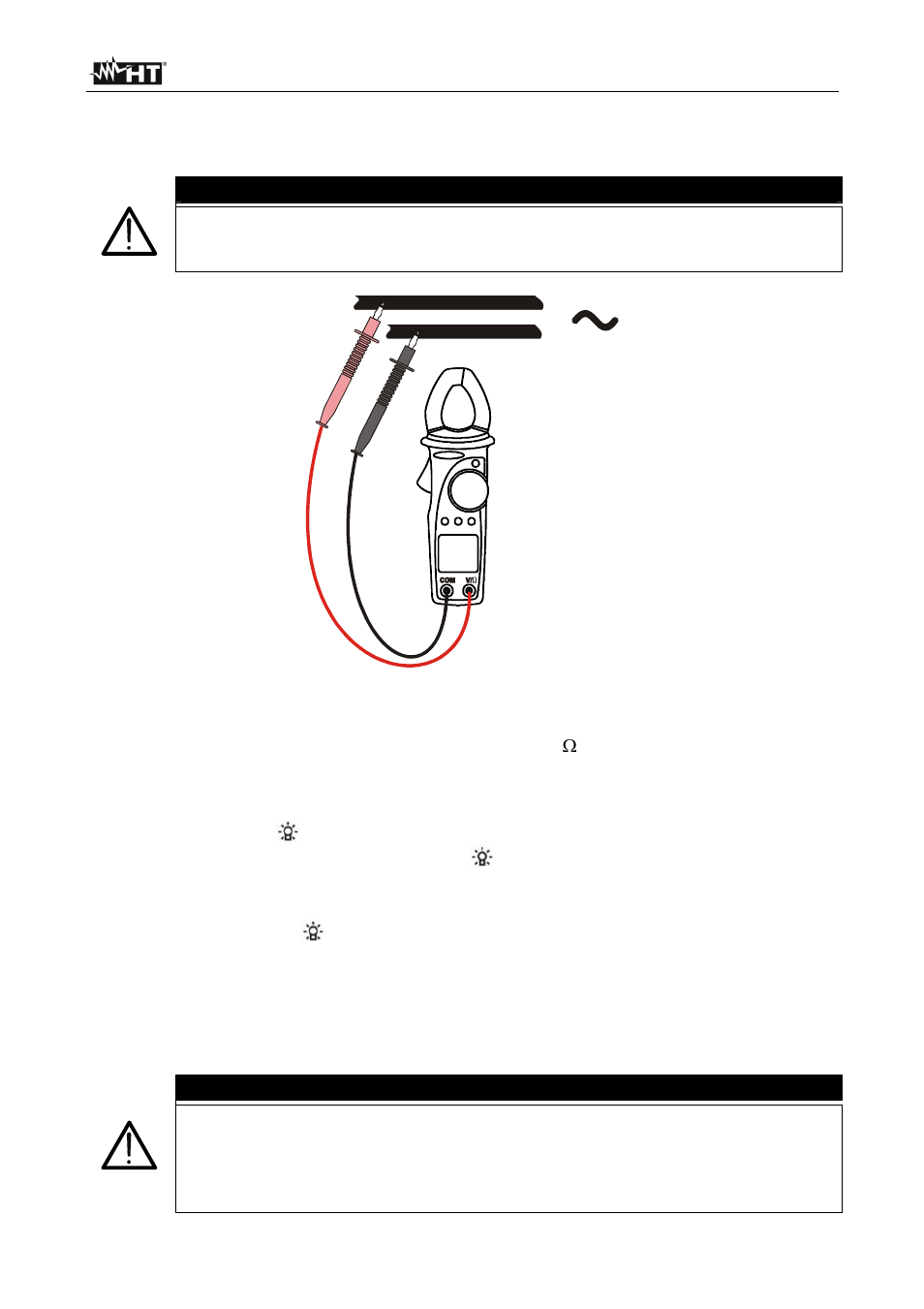 Warning | HT instruments HT4016 User Manual | Page 11 / 23
