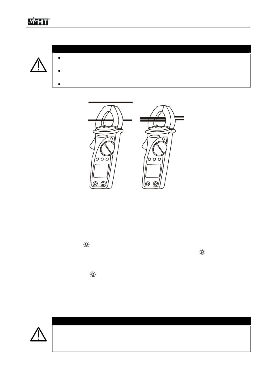 Correct incorrect, Warning | HT instruments HT4016 User Manual | Page 13 / 23