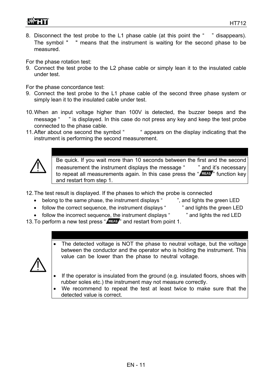 HT instruments HT712 User Manual | Page 12 / 17