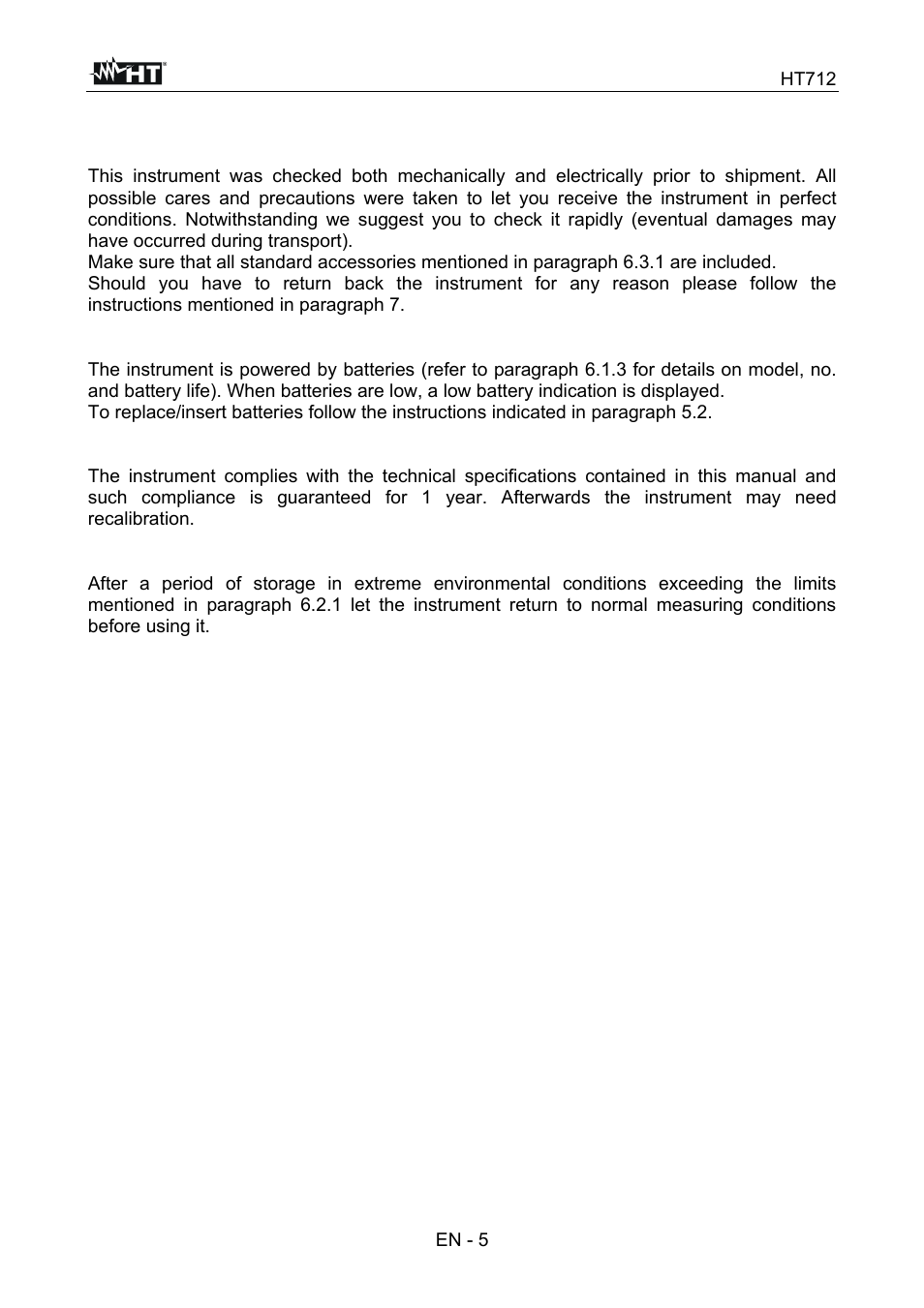 HT instruments HT712 User Manual | Page 6 / 17