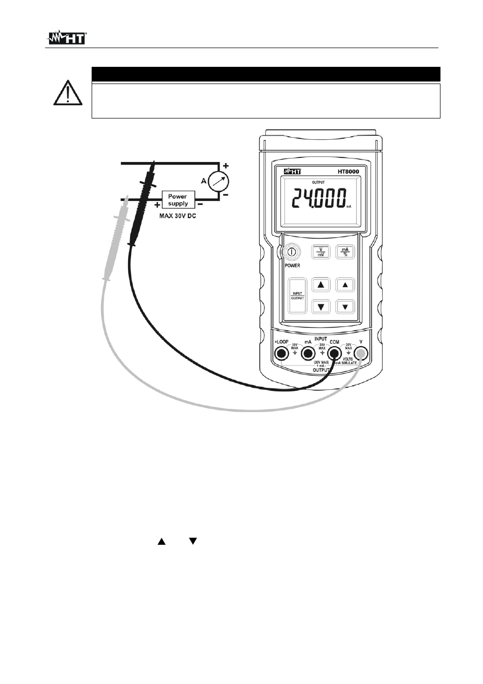 Caution | HT instruments HT8000 User Manual | Page 13 / 16