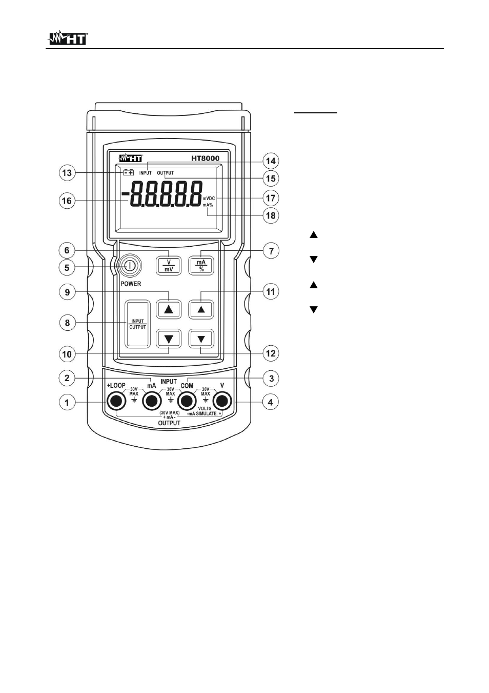 Operating instructions | HT instruments HT8000 User Manual | Page 6 / 16