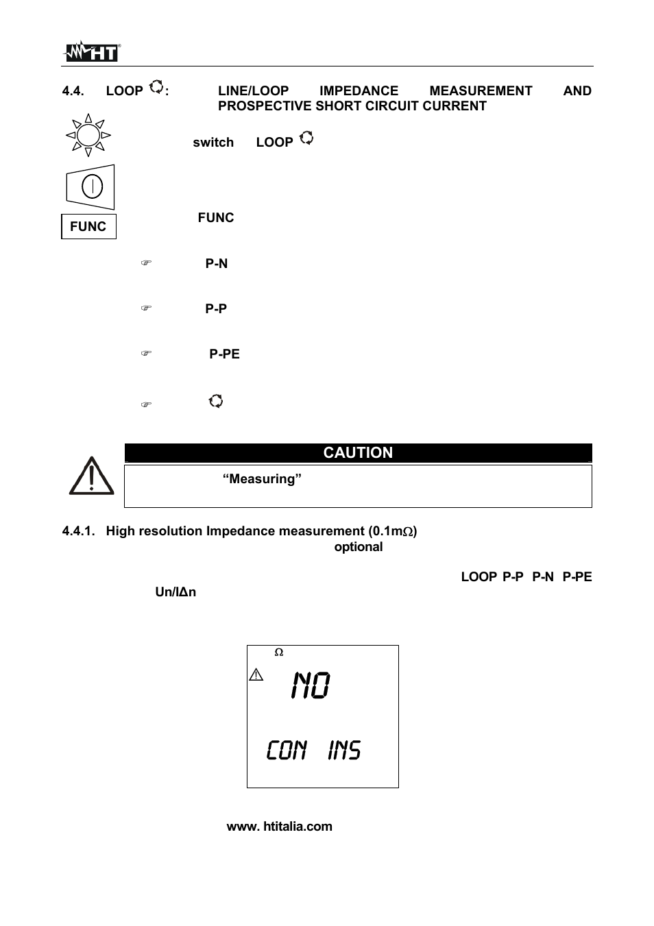 Con ins | HT instruments MACROTEST 5035 User Manual | Page 31 / 80