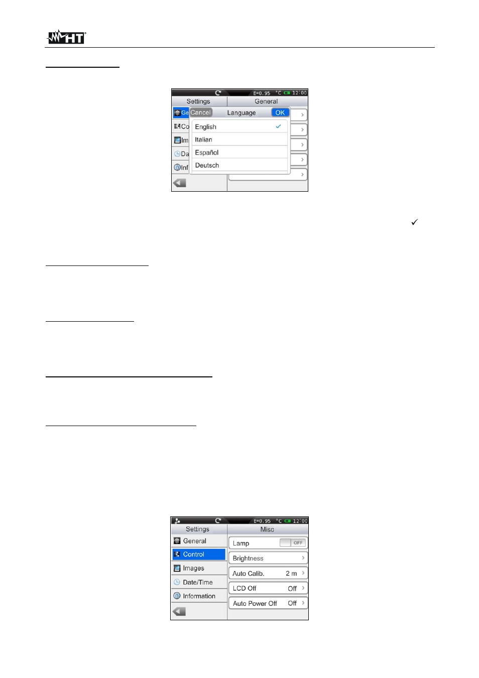 HT instruments THT70 User Manual | Page 16 / 56