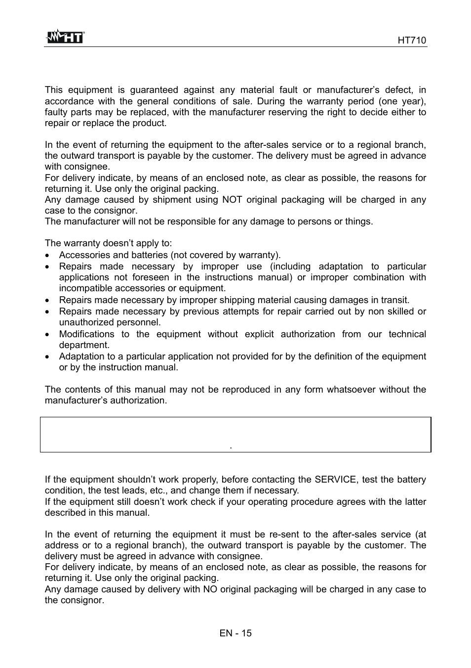 HT instruments HT710 User Manual | Page 37 / 72
