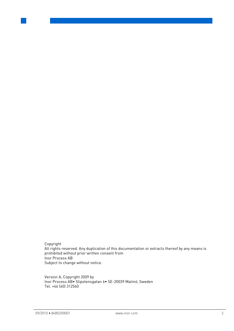 Imprint | INOR IPAQ R520X User Manual | Page 2 / 52