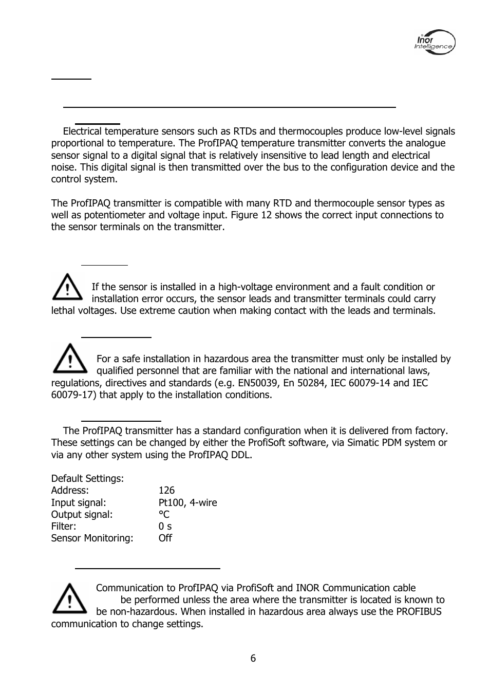 INOR PROFIPAQ-L User Manual | Page 6 / 36
