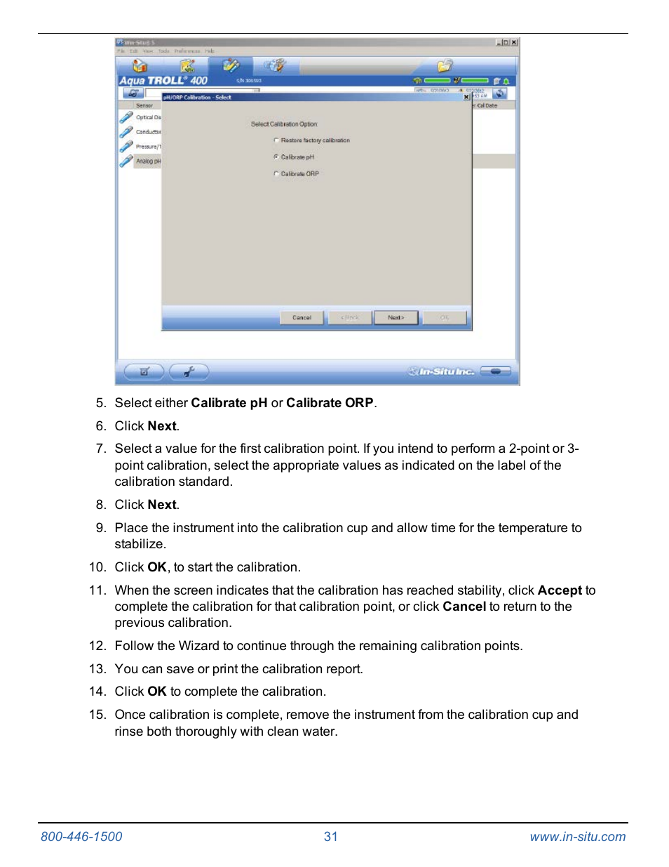 In-Situ Aqua TROLL 400 Operators Manual User Manual | Page 31 / 41