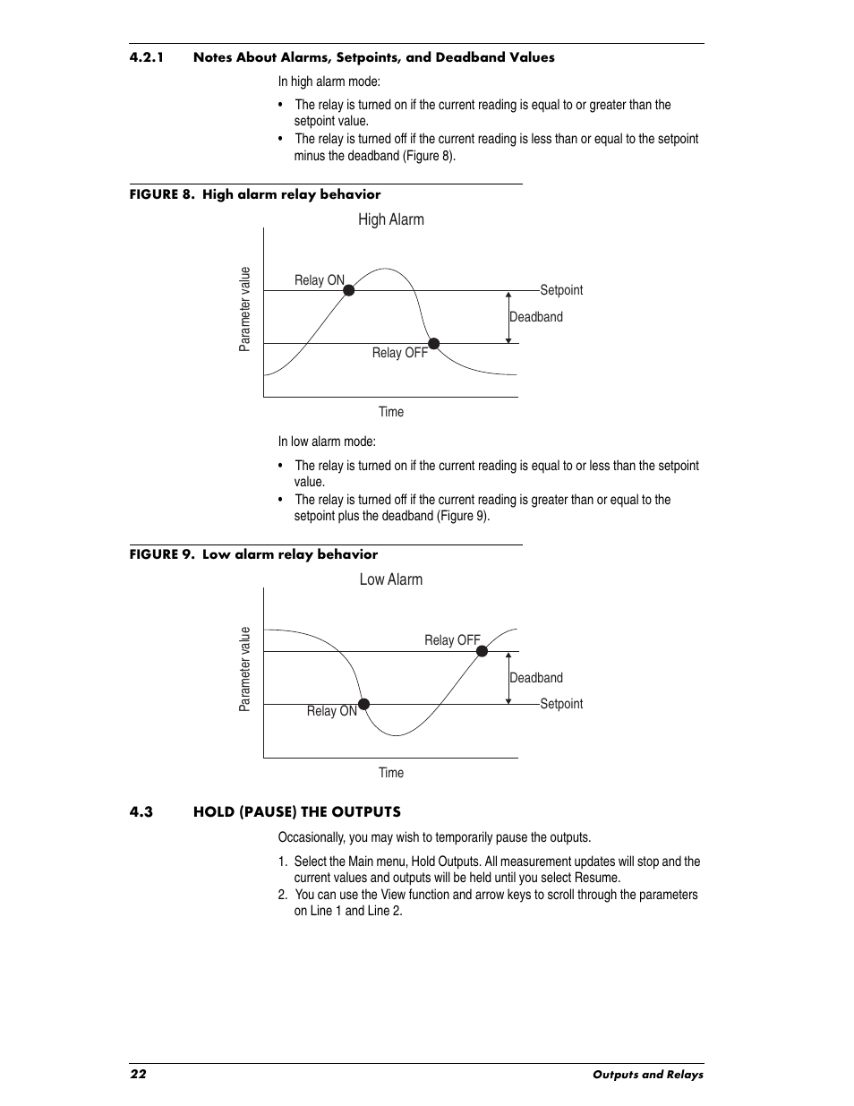 Heading1 - 4.3 hold (pause) the outputs, 3 hold (pause) the outputs | In-Situ Con TROLL PRO Operators Manual (purchased before 10 May 2012) User Manual | Page 22 / 40