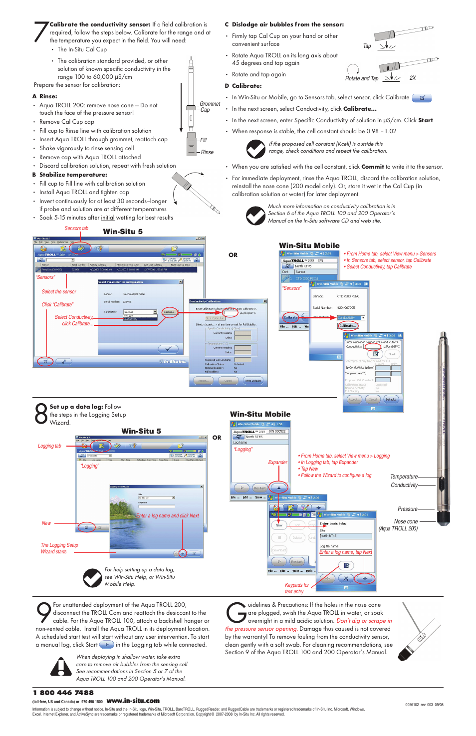 In-Situ Aqua TROLL 100 and 200 Quick Start Guide User Manual | Page 2 / 2