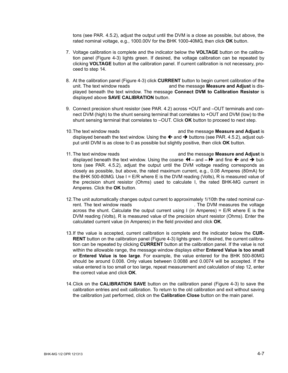 KEPCO BHK-MG 40W (Half Rack) Series User Manual | Page 119 / 148